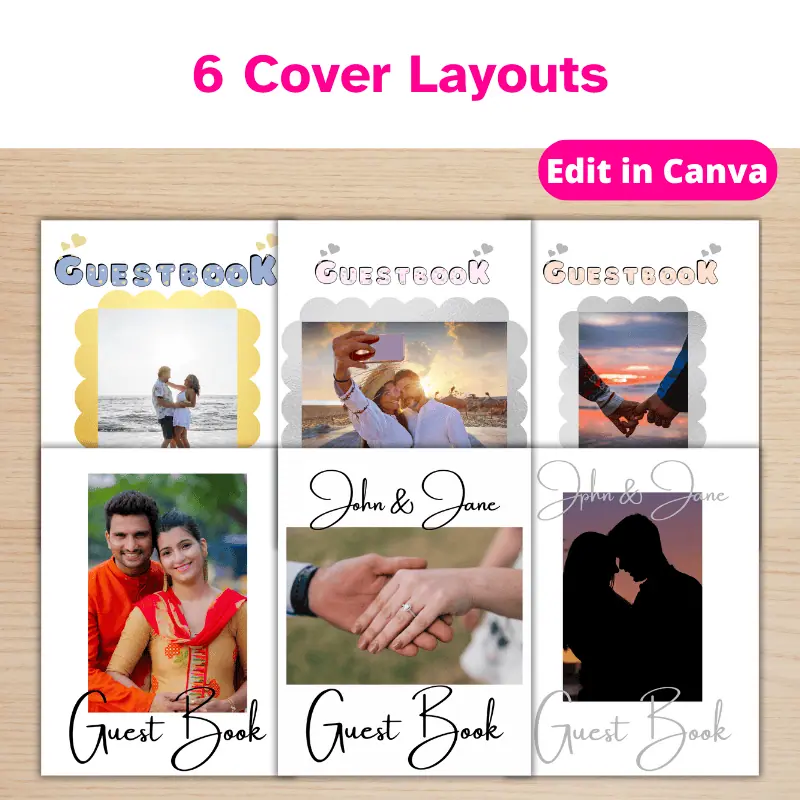 Wedding guestbook photobook personal use covers