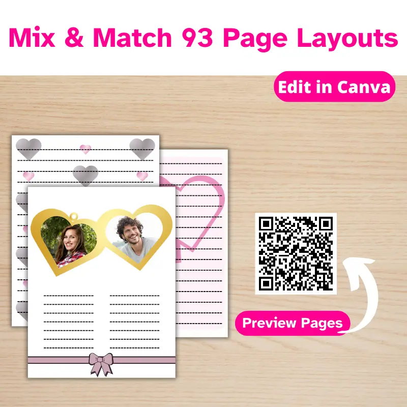 Wedding guestbook photobook personal use qr code