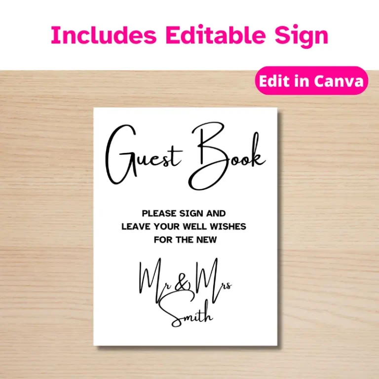 Wedding guestbook photobook personal use sign