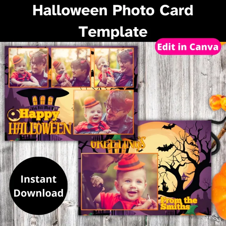 Spooky greetings Halloween Photo card cover