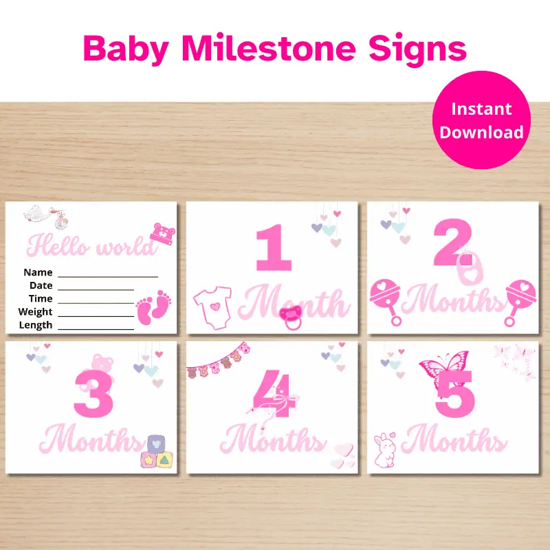 Baby Girl Milestone cards (2)