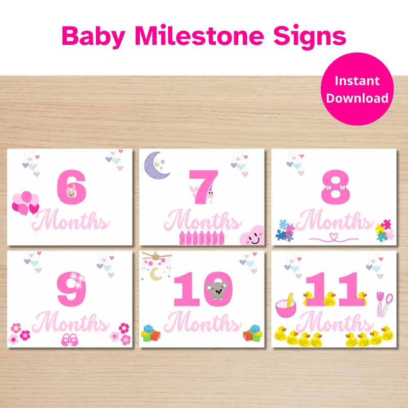 Baby Girl Milestone cards (3)