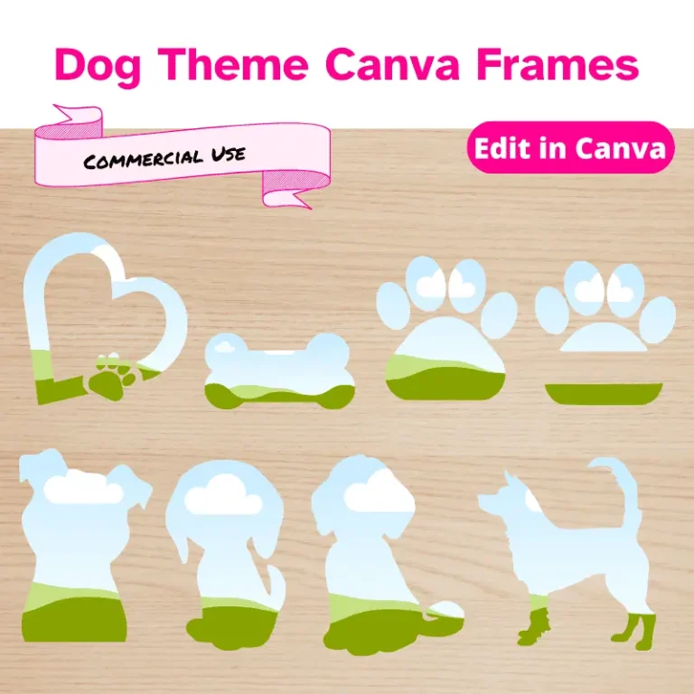 Dog themed Canva Frames (1)