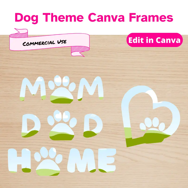 Dog themed Canva Frames (3)