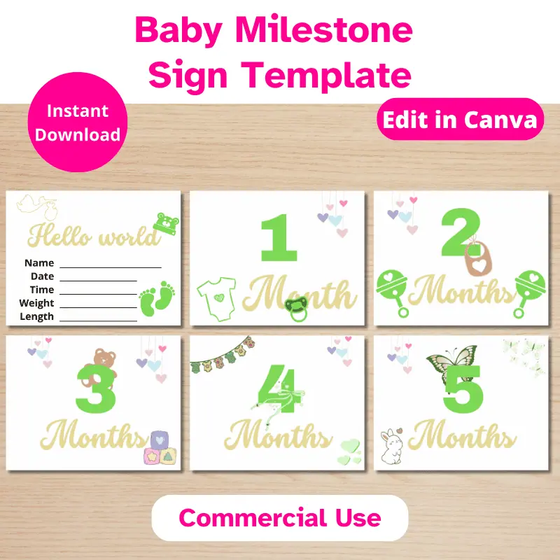 Editable Baby Milestone Cards (2)