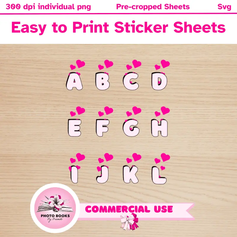 Heart Alphabet Clip Art (3)