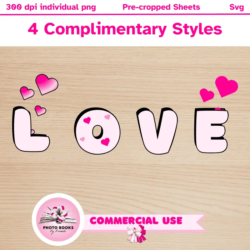 Heart Alphabet Clip Art (4)