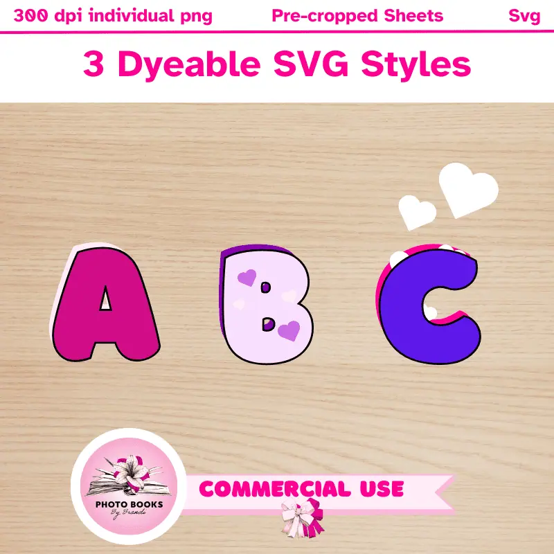 Heart Alphabet Clip Art (5)
