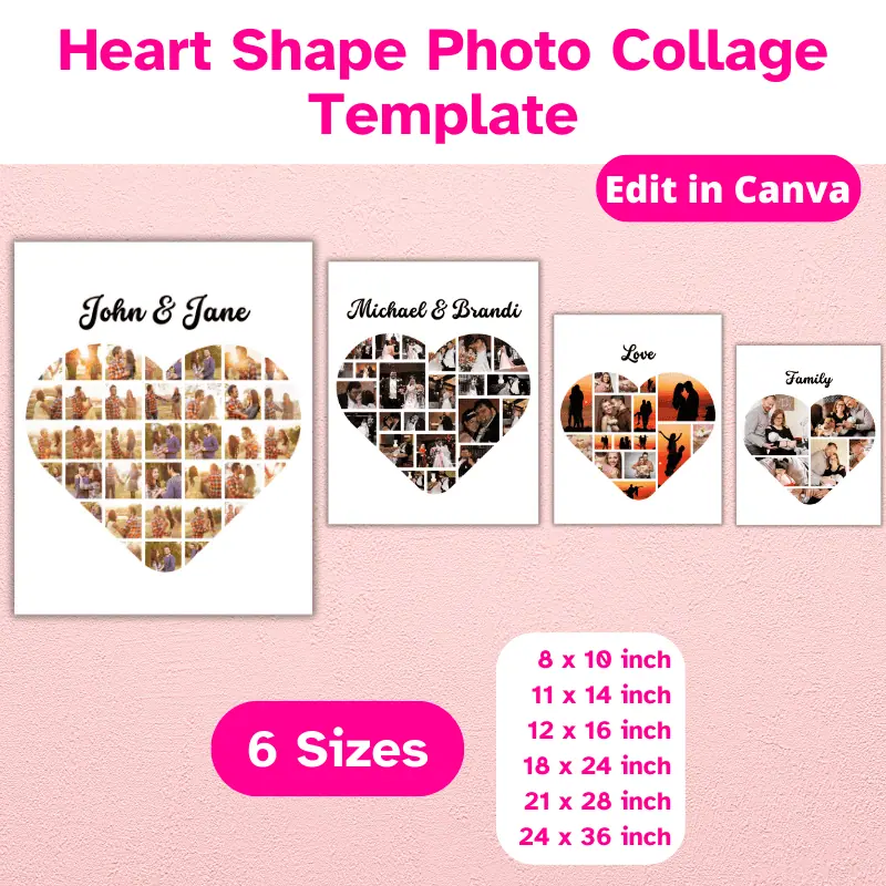 Heart shape photo collage (3)