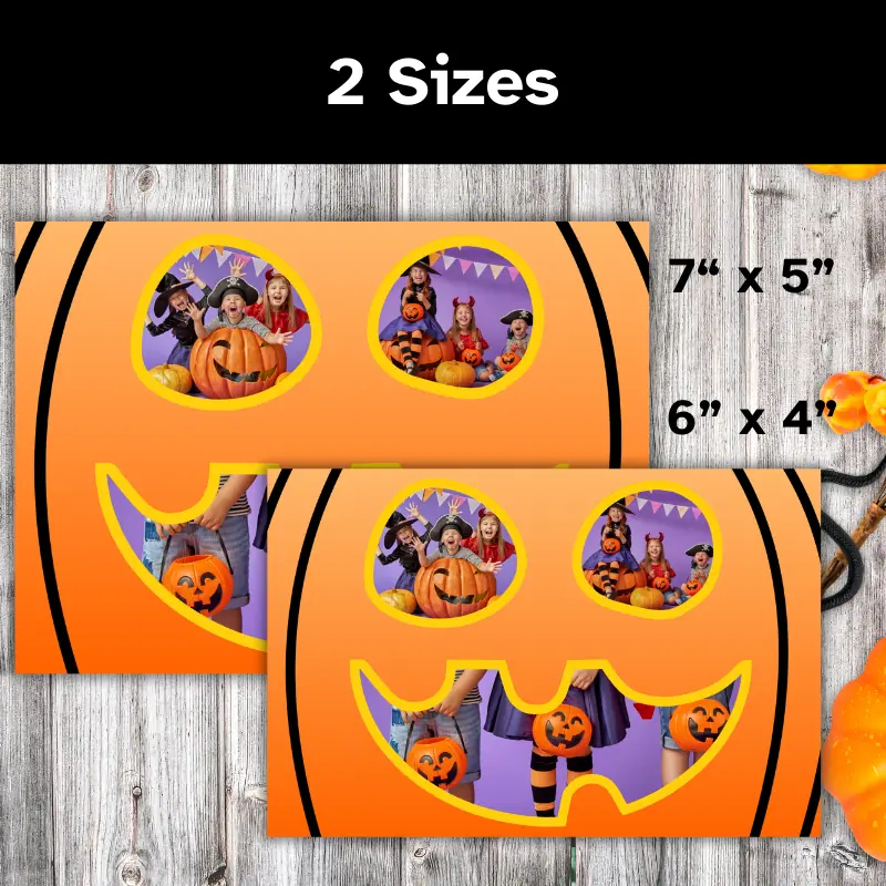 Jack o lantern Halloween photo card (4)