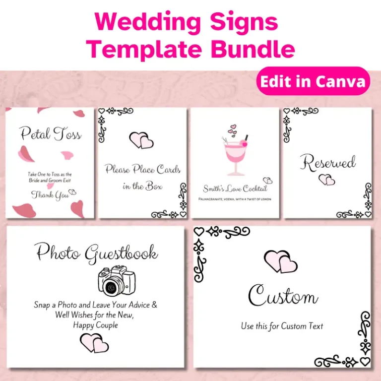 Wedding Sign Bundle Listing (800 x 800 px)