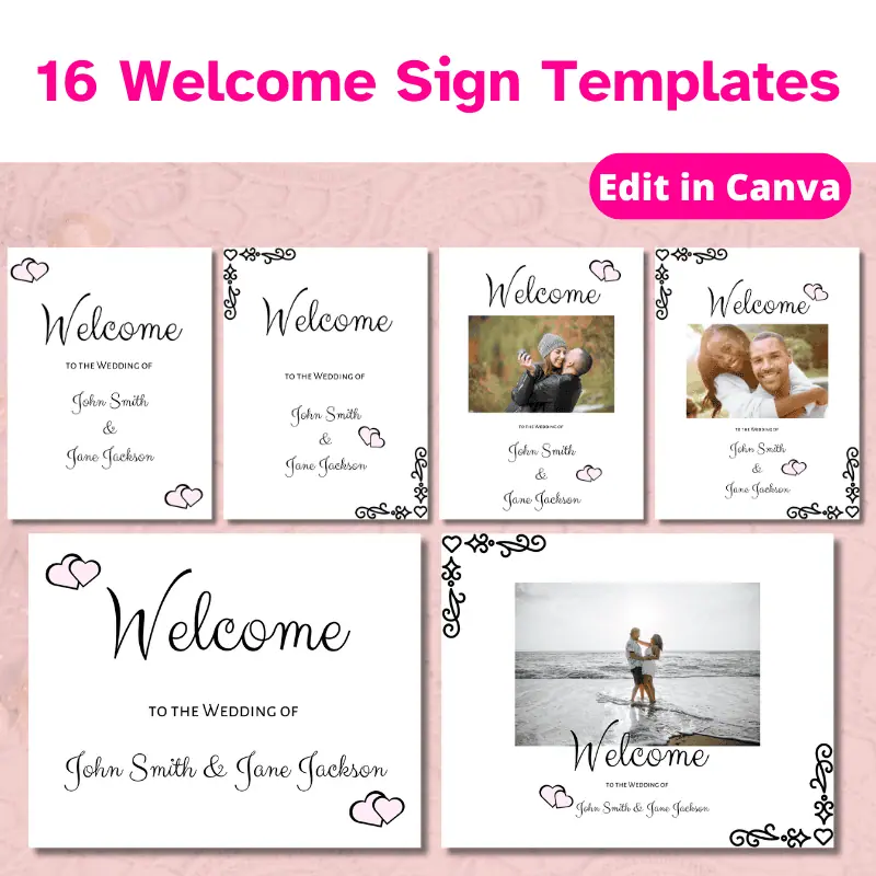 Wedding sign template bundle (2)