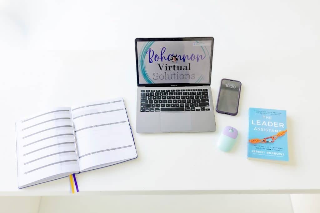 a virtual assistant's desk. Very clean