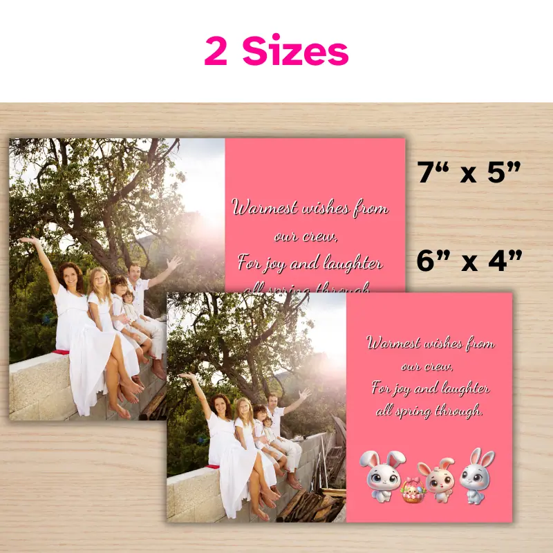 Bunny Family Easter Photo Card (3)