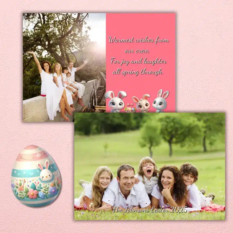 Bunny Family Easter Photo Card (5)