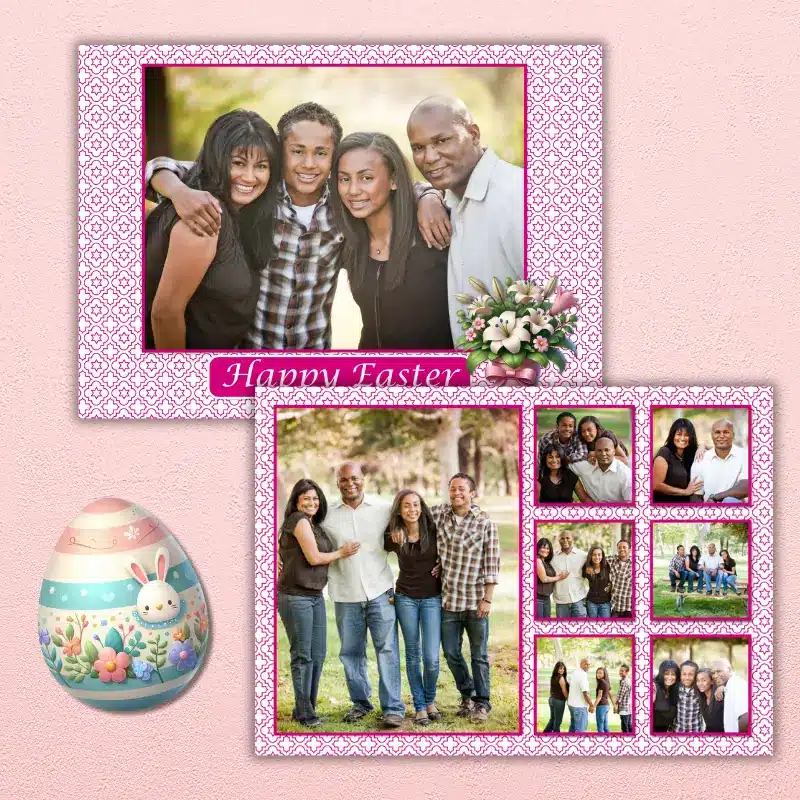Cotton Candy Easter Photo Card (4)