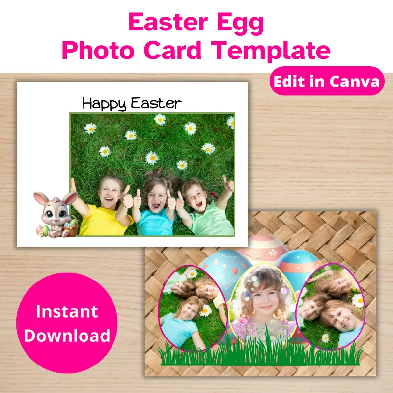 Easter Egg Photo Card Template