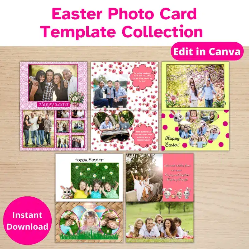 Easter Photo Card Template Collection