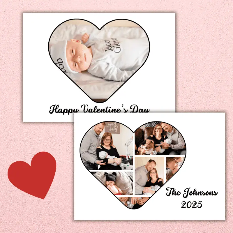 Heart Collage Valentine Photo Card (5)