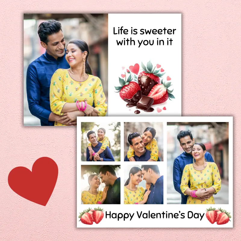 Life is Sweeter Valentine Photo Card (5)