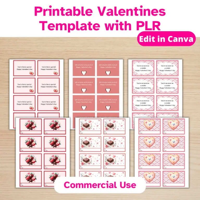 Mini Printable Valentines with PLR (4)