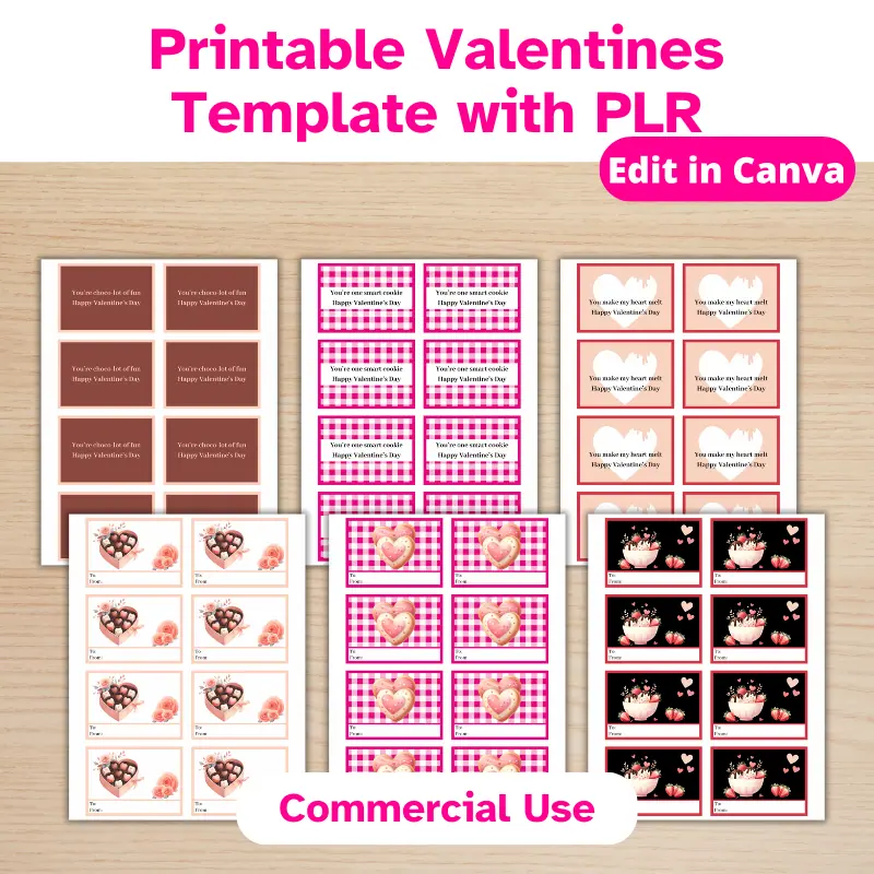 Mini Printable Valentines with PLR (5)