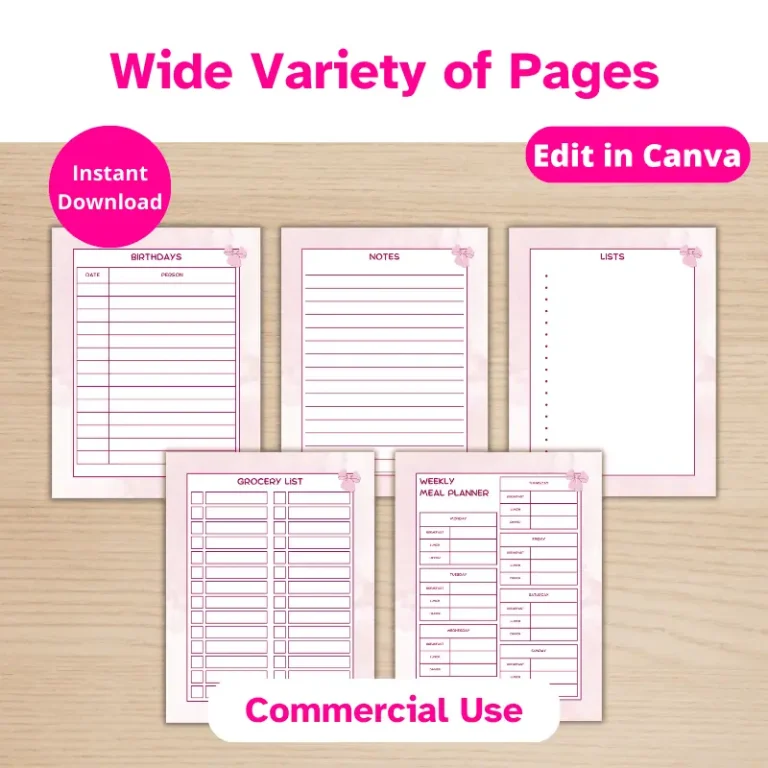 PLR Coquette Planner Template (3)