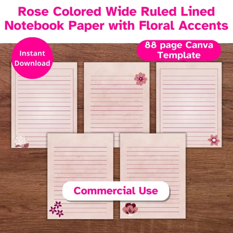 Rose Colored Journal Paper (4)