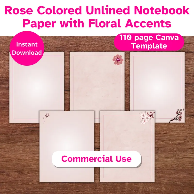 Rose Colored Journal Paper (5)