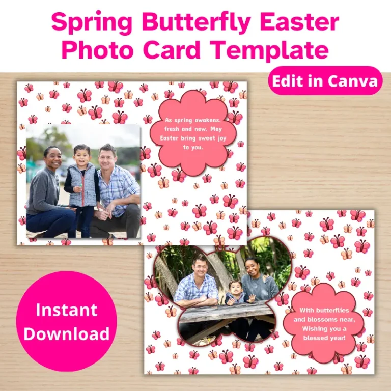 Spring Butterfly Easter Photo Card (1)