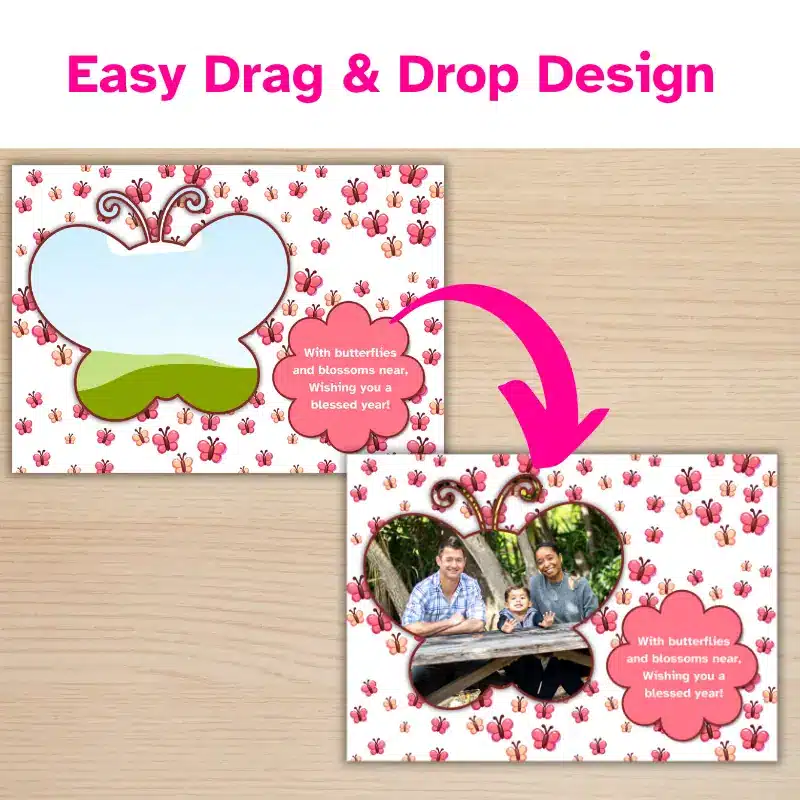 Spring Butterfly Easter Photo Card (2)