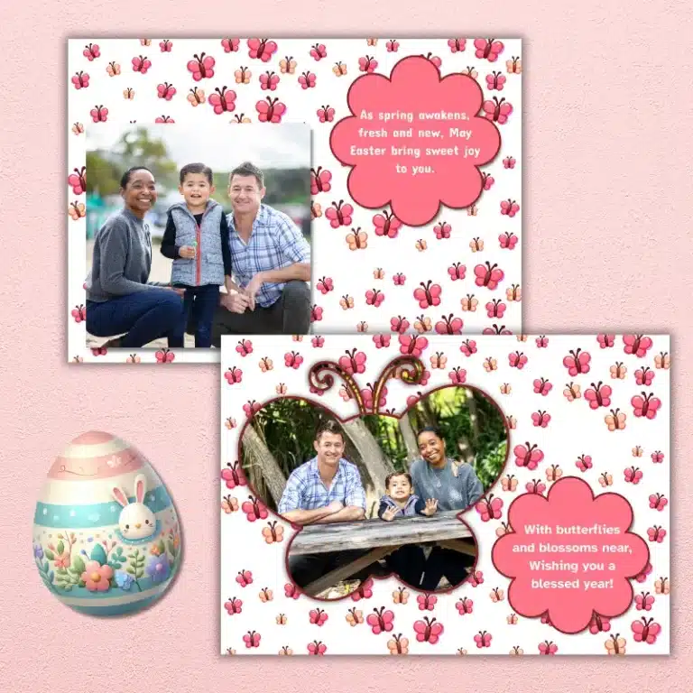 Spring Butterfly Easter Photo Card (4)
