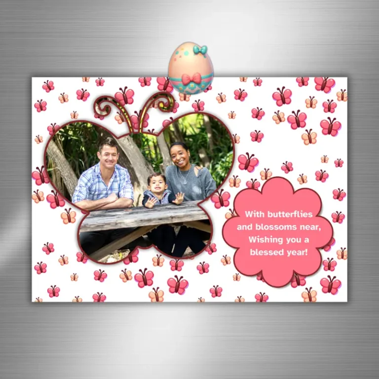 Spring Butterfly Easter Photo Card listing template