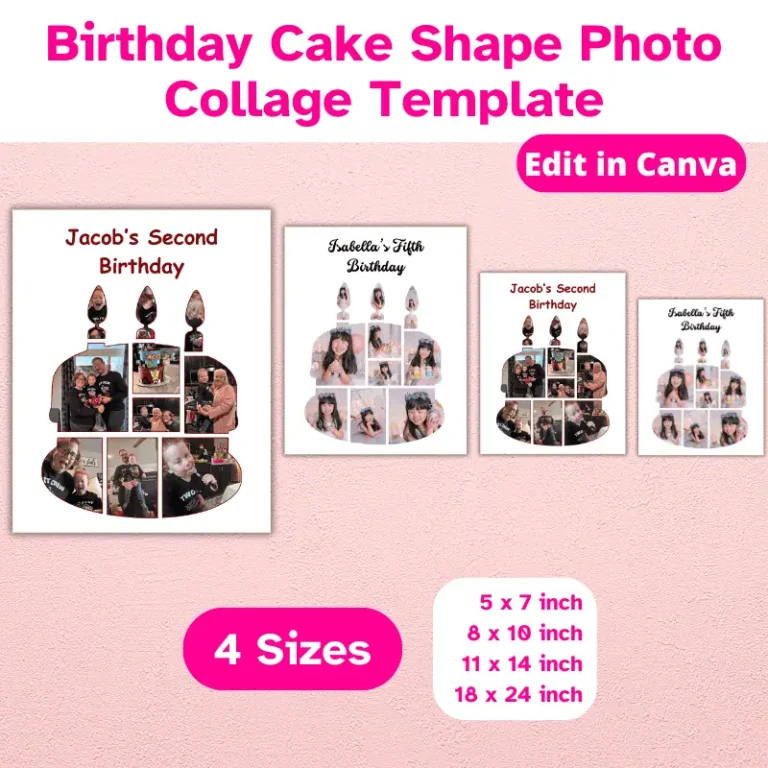 Birthday Cake Photo Collage