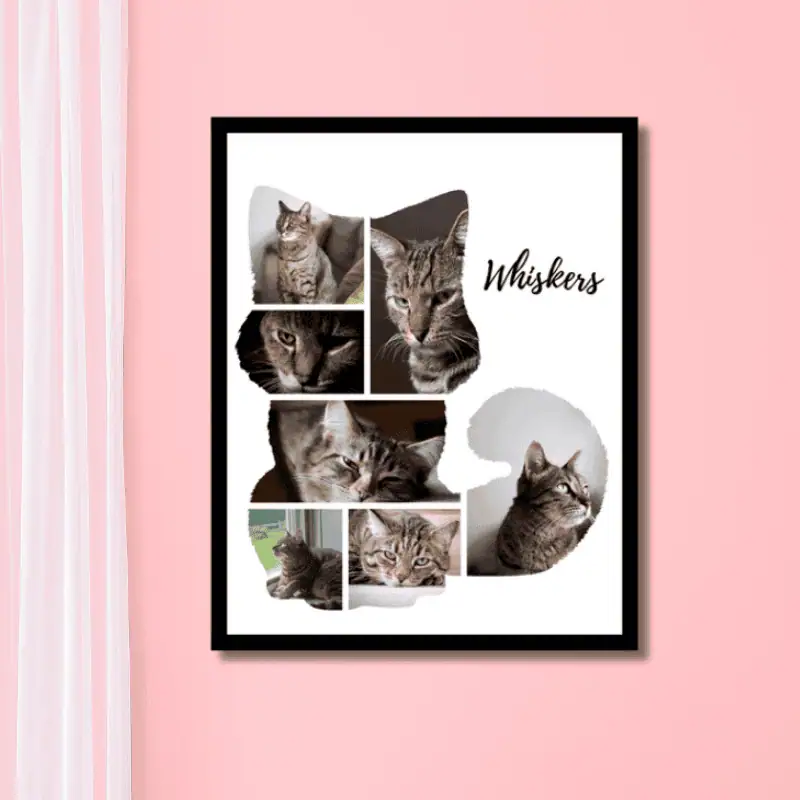 Cat Shape Photo Collage Template (4)