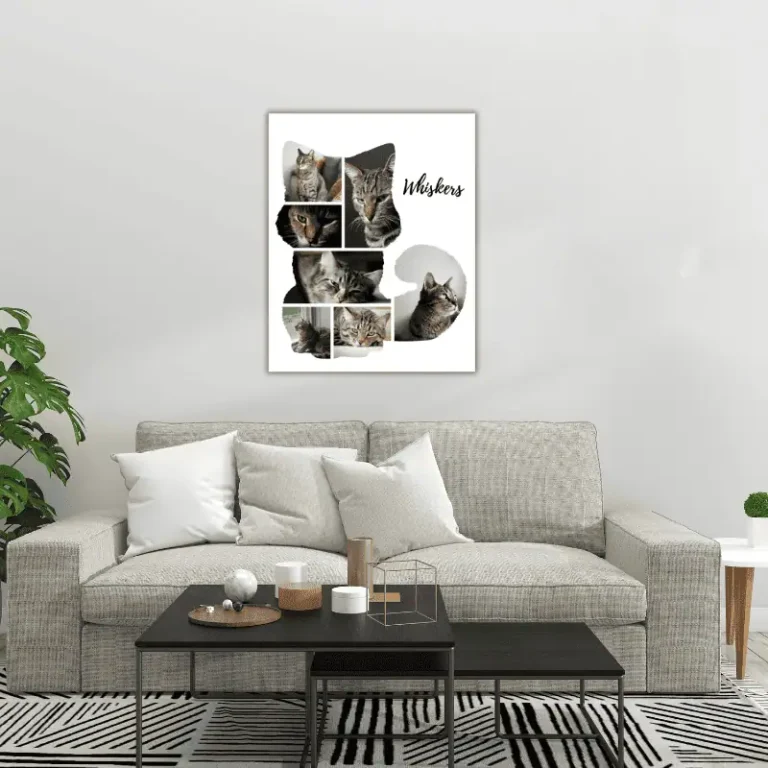 Cat Shape Photo Collage Template (5)