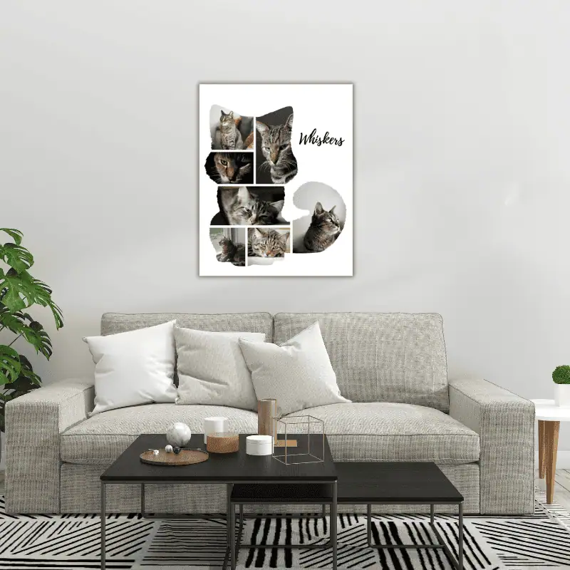 Cat Shape Photo Collage Template (5)