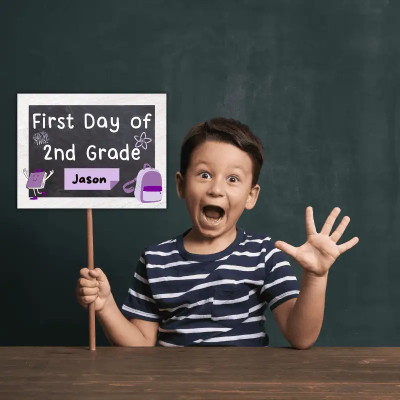 First Day of School Chalboard Sign Template (1)