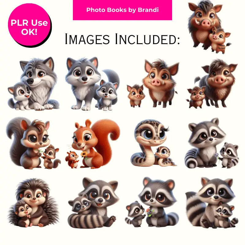 Mama and Baby Clipart Woodland Edition (2)