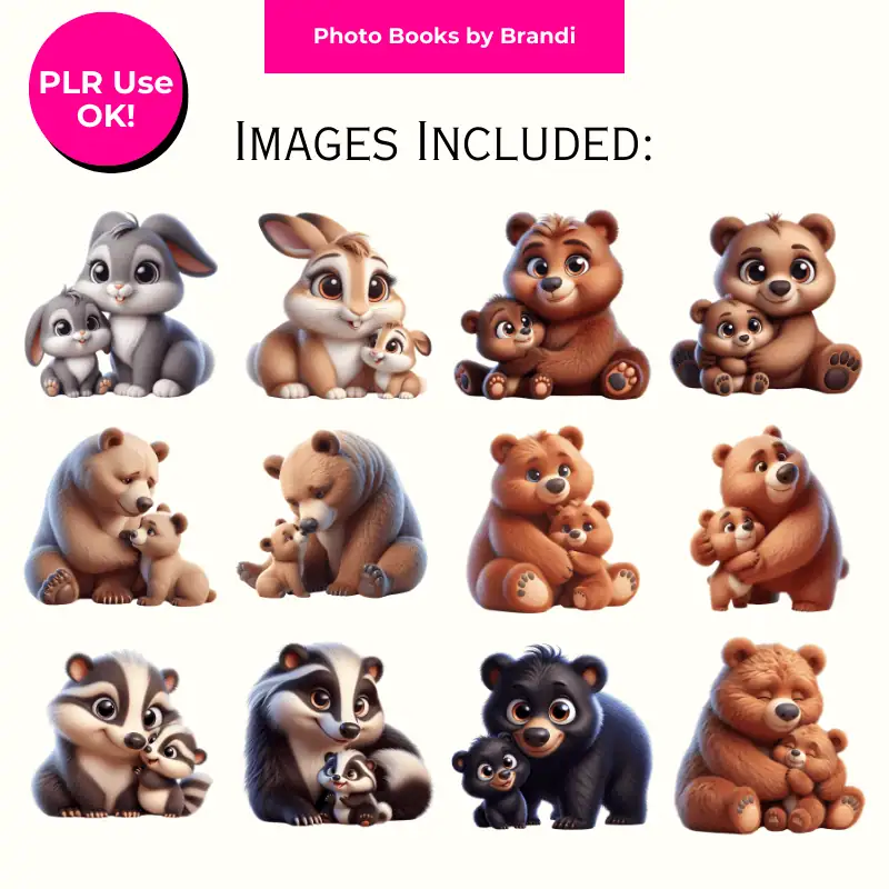 Mama and Baby Clipart Woodland Edition (7)
