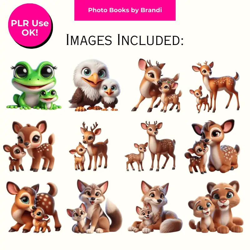Mama and Baby Clipart Woodland Edition (8)