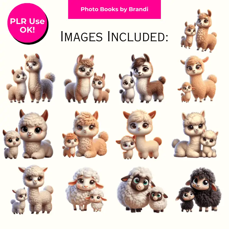 Mama and Baby Farm Animal Clipart Mockups (3)