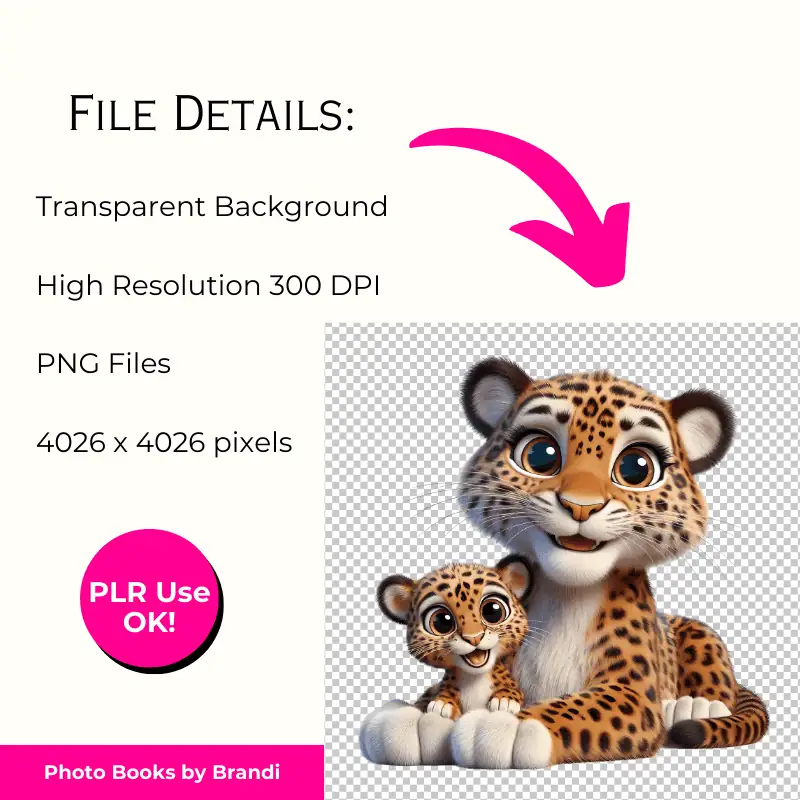 Mama and Baby Safari Animal Clipart (2)