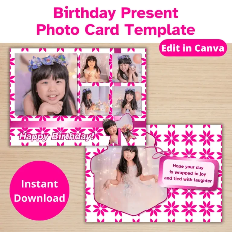 Birthday Present Photo Card Template (1)