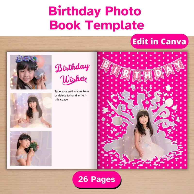 Birthday Photo Book Template