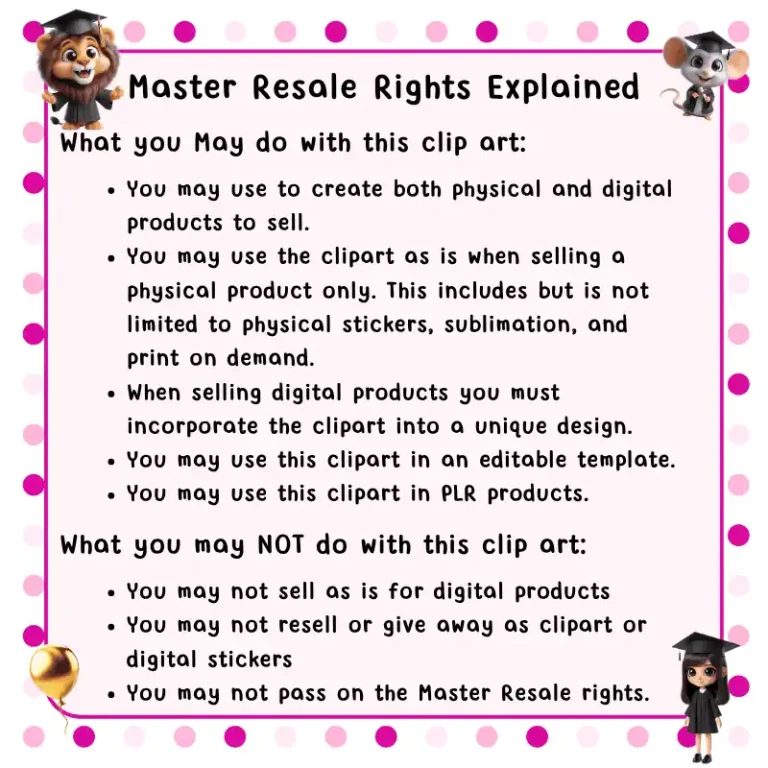 Graduation Clipart master resale rights