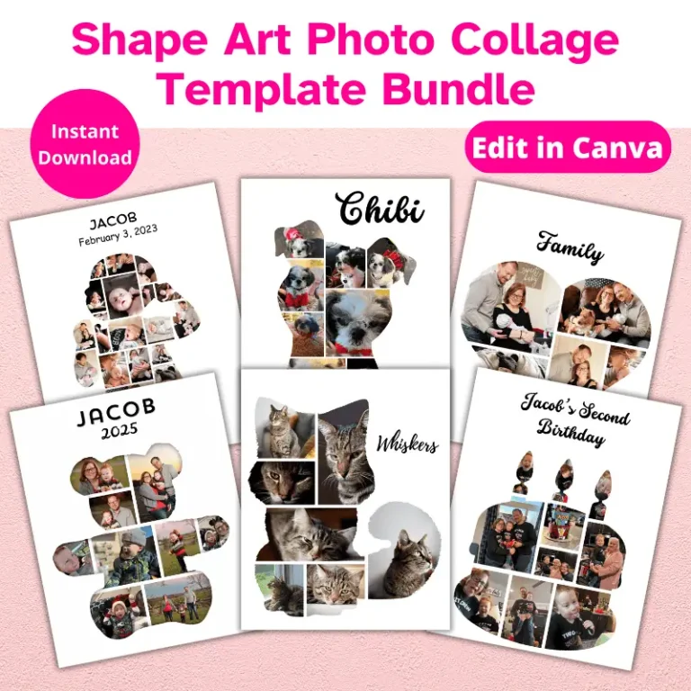 Shape Art Photo Collage Template Bundle (1)