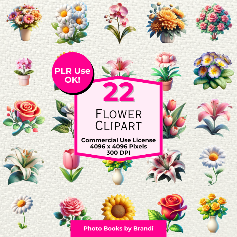 22 high quality transparent flower clipart files for FREE!