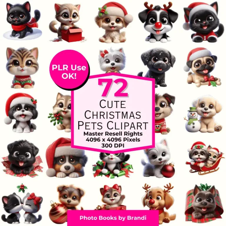 Cute Christmas Pets Clipart (2)