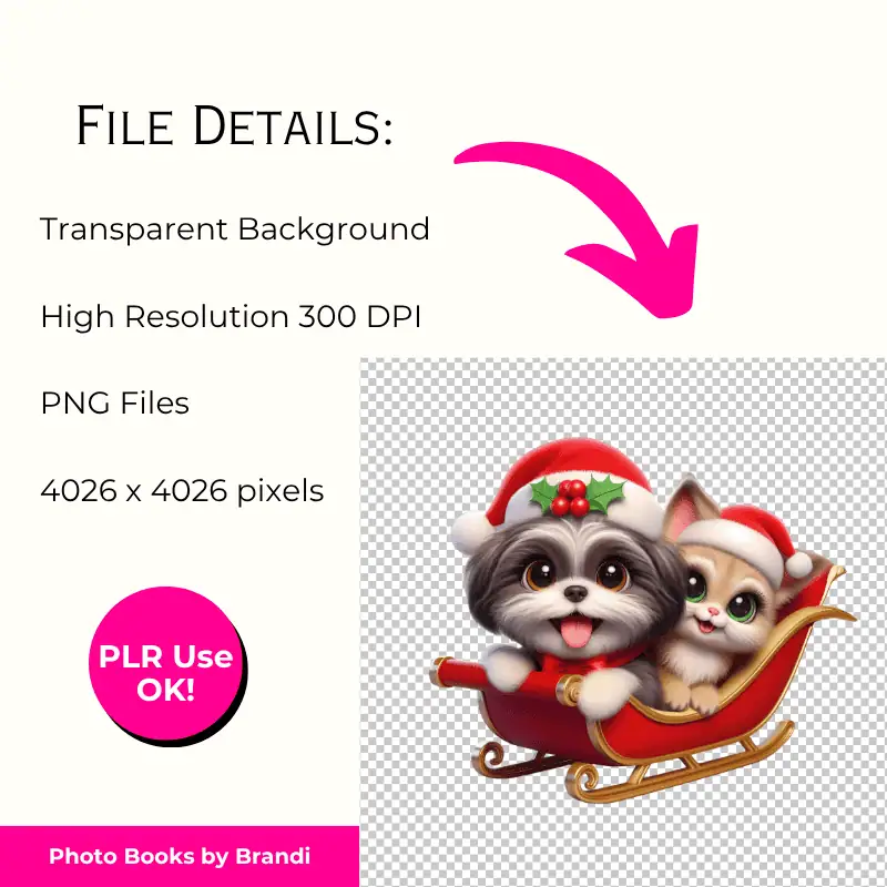 Cute Christmas Pets Clipart (3)